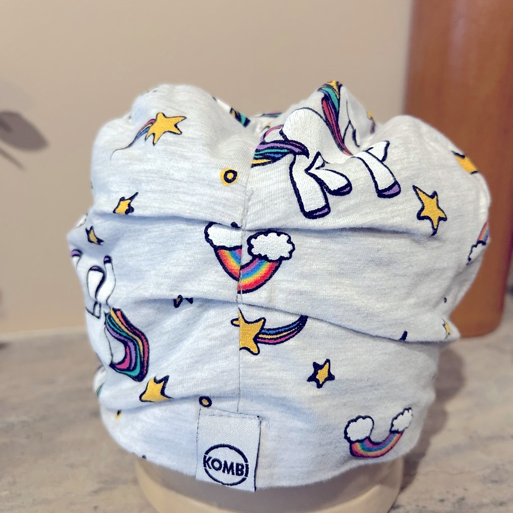 The Comfy Beanie - Children’s medium 3-4 years unicorn Kombi Cotton Beanie
